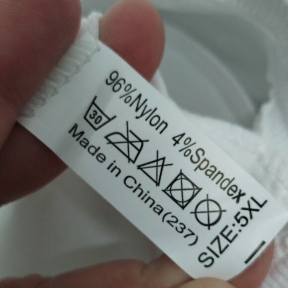 Real Field NEW Size 5X White Stretch Bandeau Tube Top Removable Pad Bra Set of 2 - Picture 3 of 3